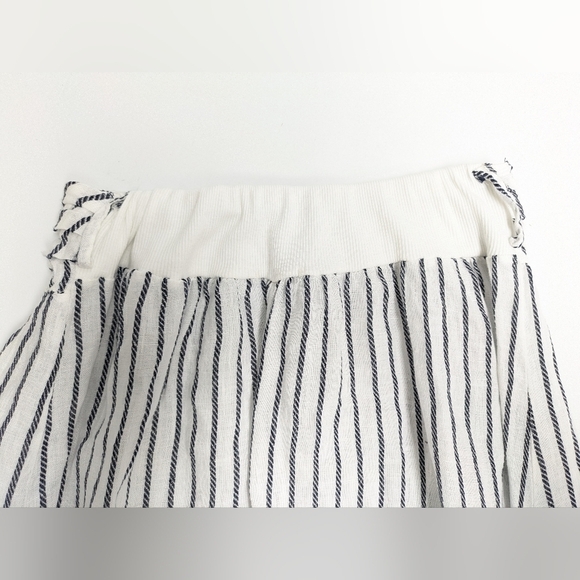 Angela Mara women's pull on stripe midi striped white and black skirt - Picture 4 of 7